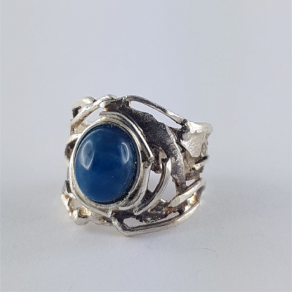 bague dothraki apatite bleue et argent