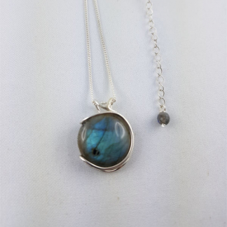 Pendentif labradorite argent massif - Drya