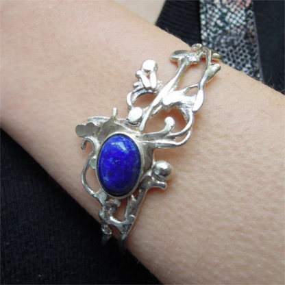 Bracelet Ériu - Lapis-lazuli serti sur argent 925/1000