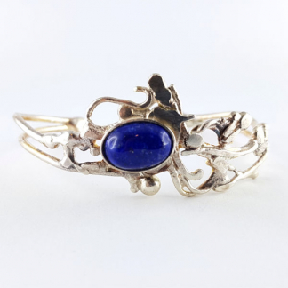 Bracelet Ériu - Lapis-lazuli serti sur argent massif