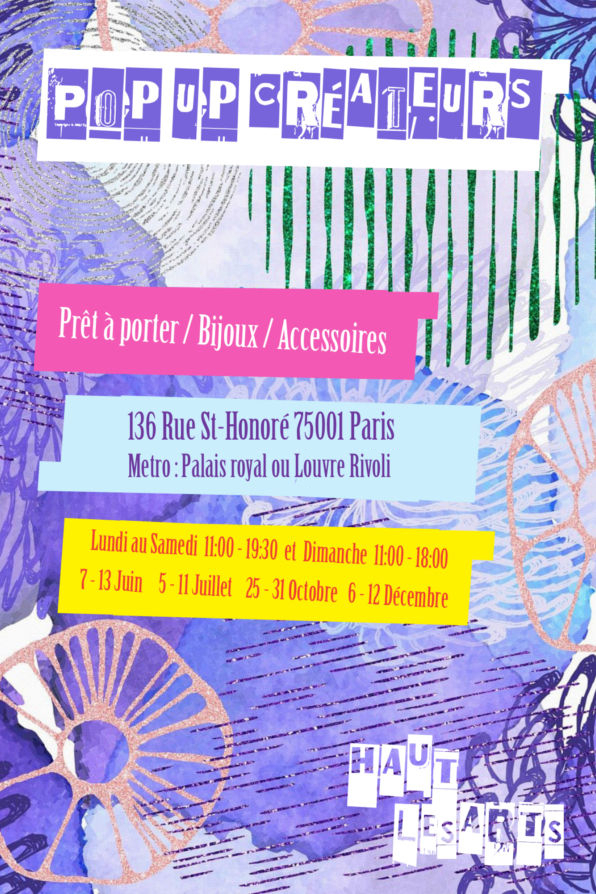 Exposition Pop-up Store Créateurs 2021 Paris