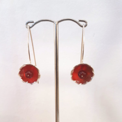 boucle d'oreille fleur Zinnia