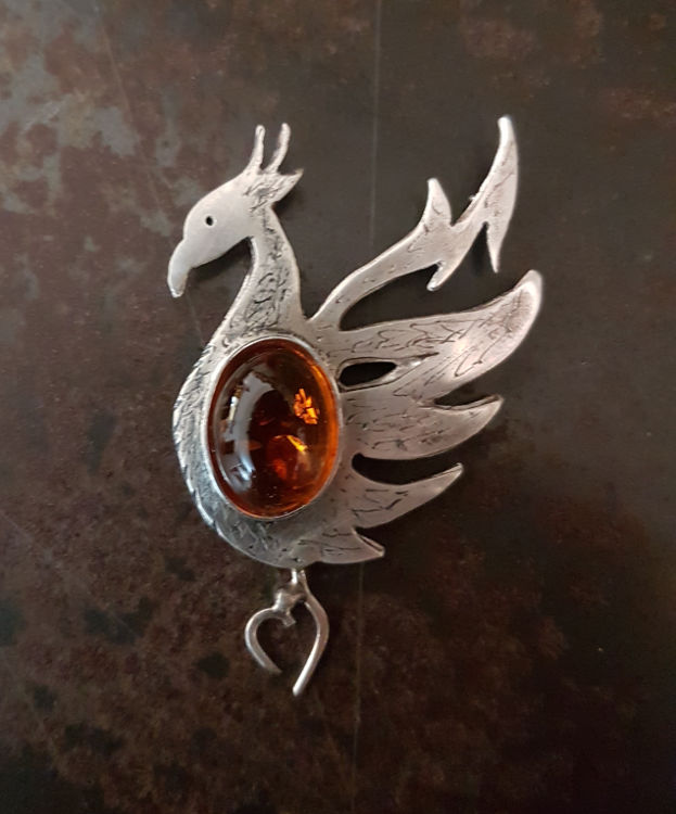 Phoenix ambre et argent