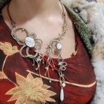 Collier Papillon - Nacre et laiton